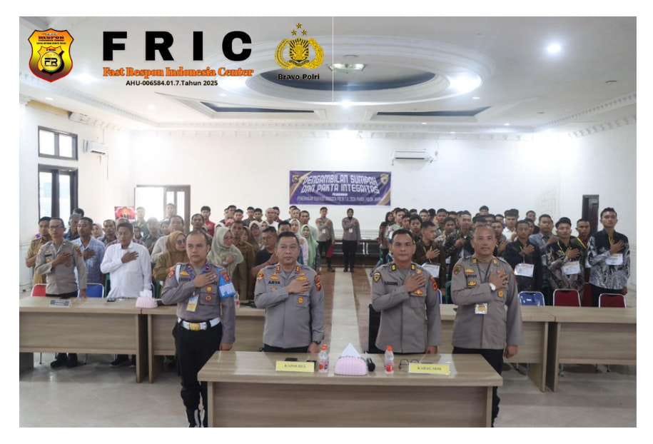 Polres Batanghari Gelar Pakta Integritas dan Pengambilan Sumpah Penerimaan Terpadu Anggota Polri TA 2026 Prinsip Betah