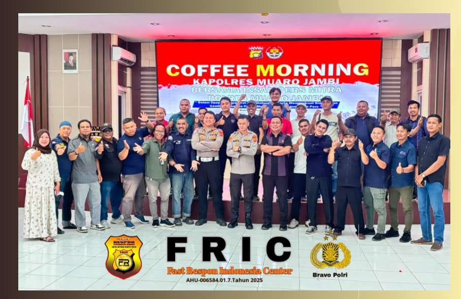 Perkuat Kemitraan Kapolres Muaro Jambi Coffe Morning Bersama Insan Pers 