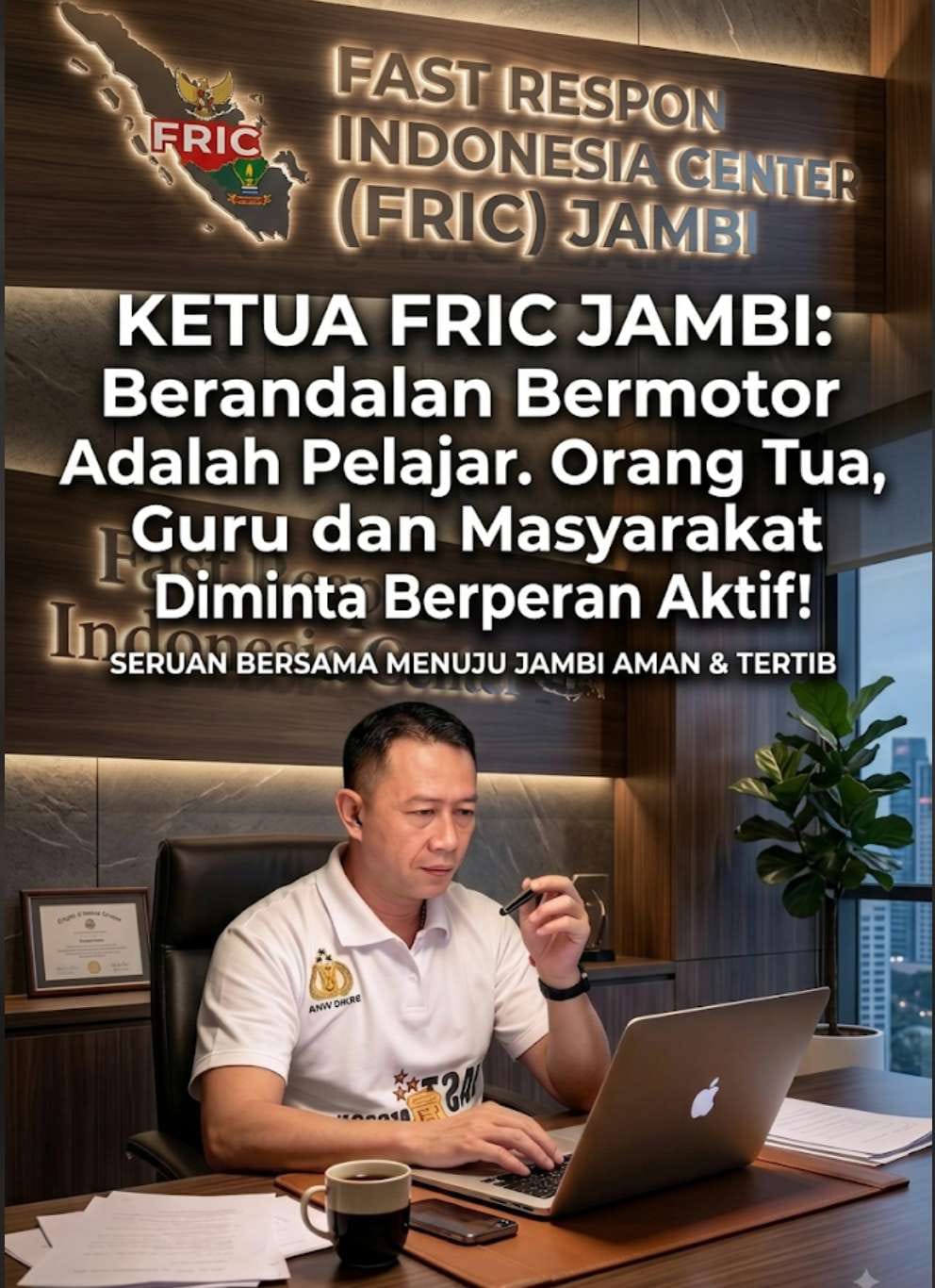 Ketua FRIC Jambi : Berandalan Bermotor Adalah Pelajar. Orang Tua, Guru dan Masyarakat Diminta Berperan Aktif!