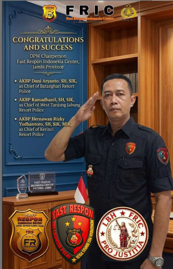 Ketua DPW FRIC Jambi Ucapkan Selamat Atas Sertijab 3 Kapolres Jajaran Polda Jambi 